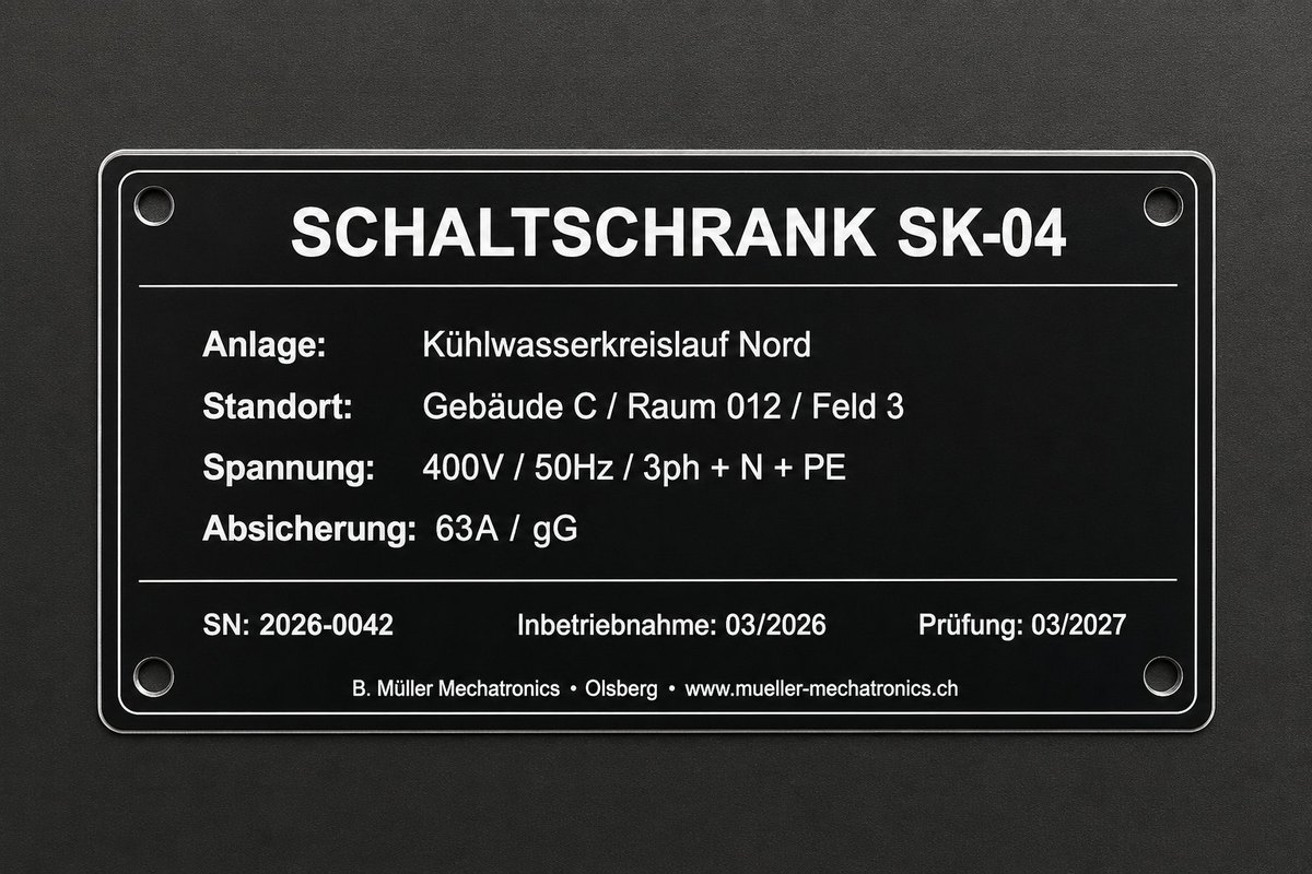 Schaltschrankschild SK-04, 130x60 mm